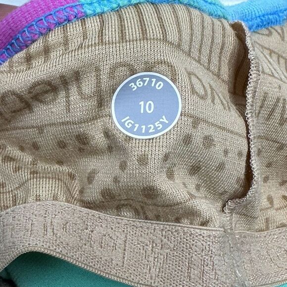 Ivivva Girls Sz 10 Lululemon Racerback Tank Top Blue/Green Pink Athletic Workout - Picture 5 of 9